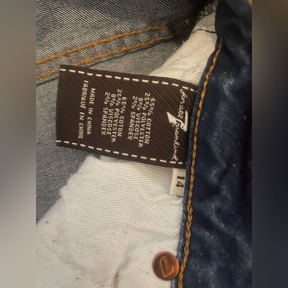 7 For All Mankind Light Blue Slimmy Jeans Size 14 - Picture 5 of 7